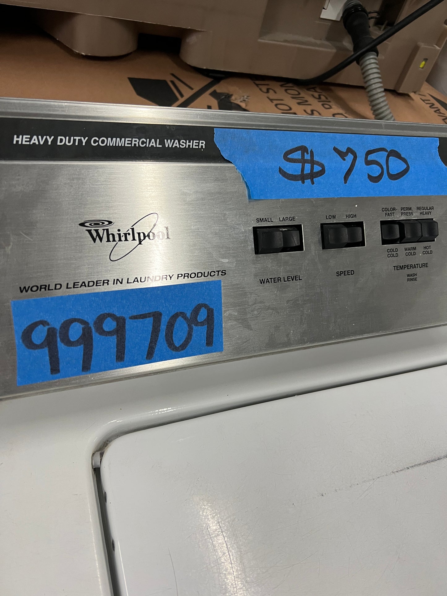 Whirlpool Commercial Top Load Heavy Duty Washer Coin Op, CAM2742TQ2
