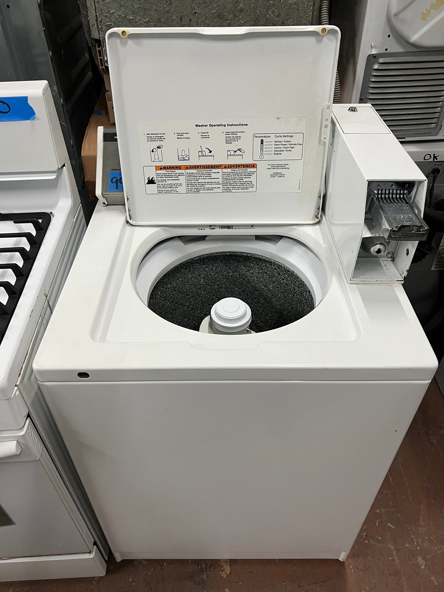 Whirlpool Commercial Top Load Heavy Duty Washer Coin Op, CAM2742TQ2