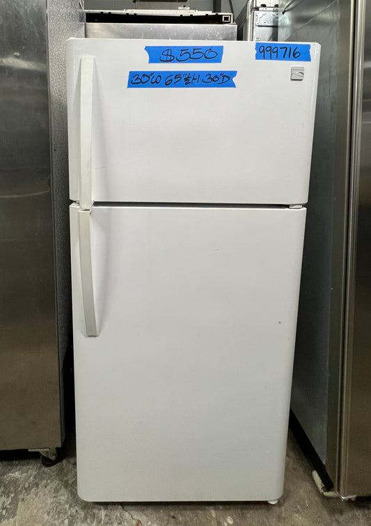 Kenmore 30 Top Freezer Refrigerator In white, 253.68882014, 999716