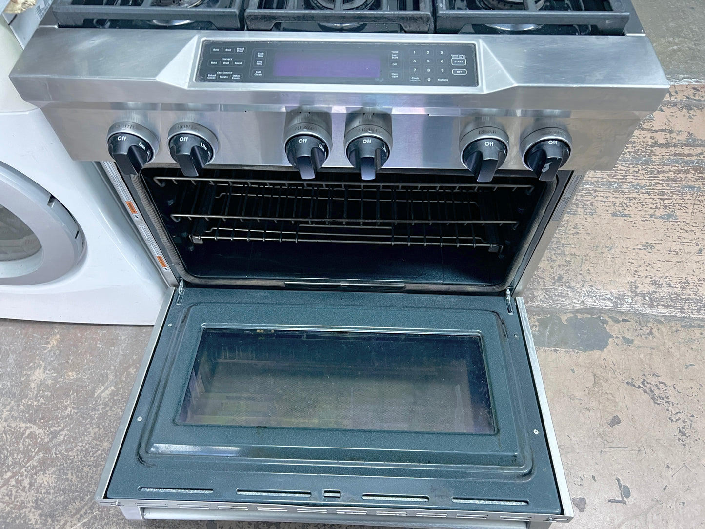 Kitchenaid  Dual Fuel Gas Range 6 Burner Convection Oven Stainless Steel 36 Inch 373786