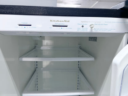 Kitchenaid Side By Side Stainless Steel Refrigerator KSRG25FKSS , Full Size , 25 Cu Ft , Water Ice Dispenser 373789