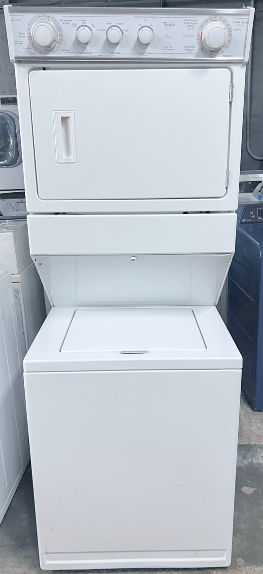 Whirlpool Electric 240V Laundry Center Washer Dryer Stackable , White , LTE5234DQ2 , White , 27 Inch , 373791