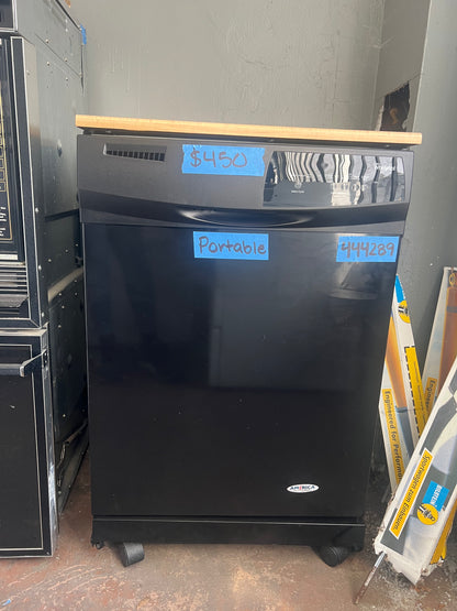 24 Inch Whirlpool Portable Dishwasher In Black WDP350PAAB6, 444289
