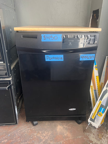 24 Inch Whirlpool Portable Dishwasher In Black WDP350PAAB6, 444289