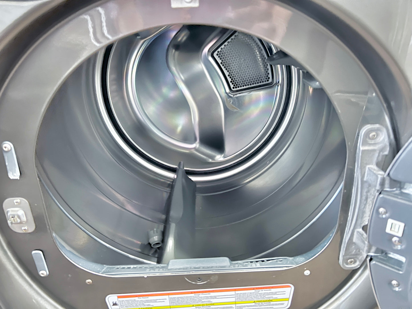 GE   4.8 cu. ft. Front Load Washer and Dryer Set  Metallic Carbon GFWR4805FMC  GFDR485GFMC 28 Inch 8.3 cu. ft. Gas Dryer , Steam, Built-In Pedestal, ADA, 444176