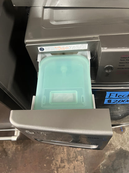 29 Inch LG Front Load Washer & Electric Dryer Set In Graphite Steel DLEX8100V, WM8100HVA, 444274