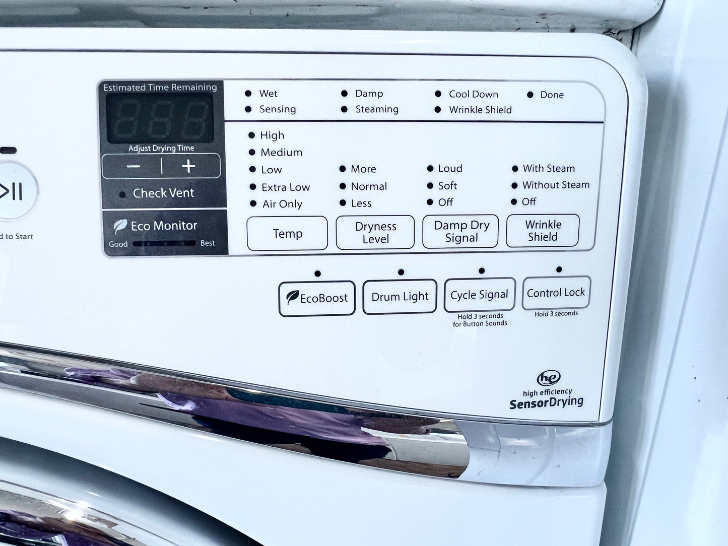 Whirlpool Duet 蒸汽前置式電動烘乾機，白色，WED95HEDW0，999865