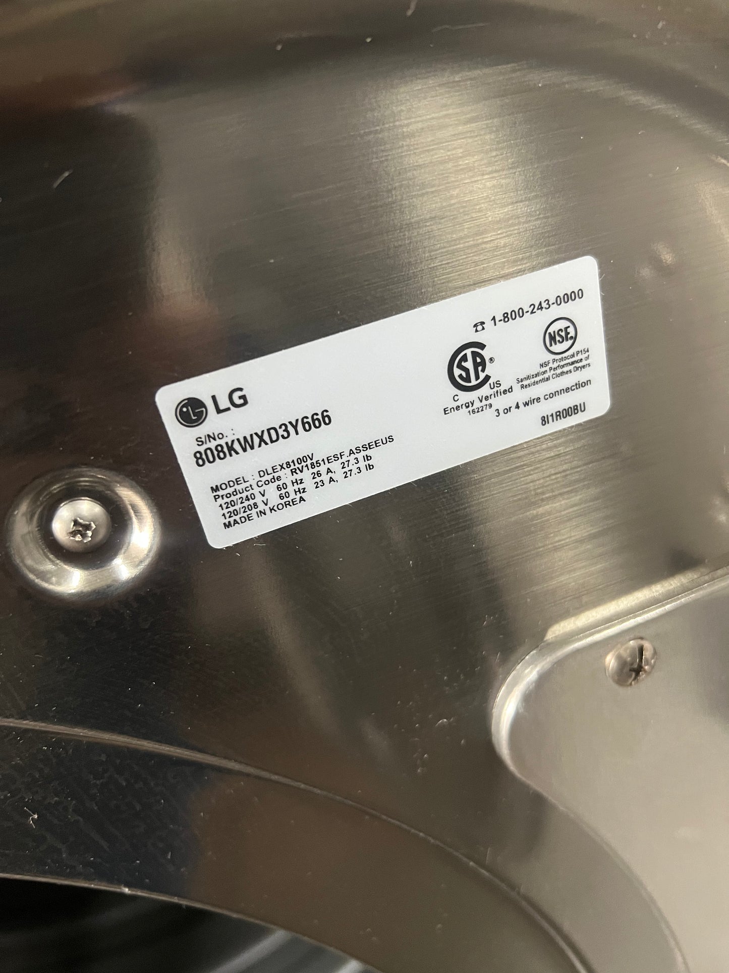 29 Inch LG Front Load Washer & Electric Dryer Set In Graphite Steel DLEX8100V, WM8100HVA, 444274