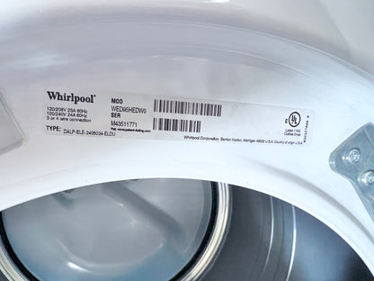 Whirlpool Duet 蒸汽前置式電動烘乾機，白色，WED95HEDW0，999865