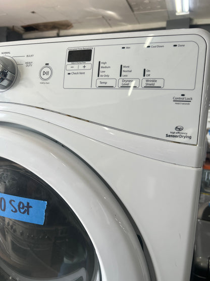 27 Inch Whirlpool Front Load Washer & Gas Dryer Stackable Set In White, WGD70HEBW1/WFW70HEBW1, 444275