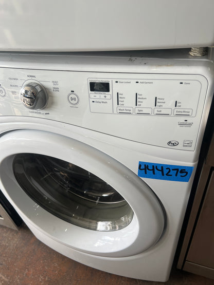 27 Inch Whirlpool Front Load Washer & Gas Dryer Stackable Set In White, WGD70HEBW1/WFW70HEBW1, 444275