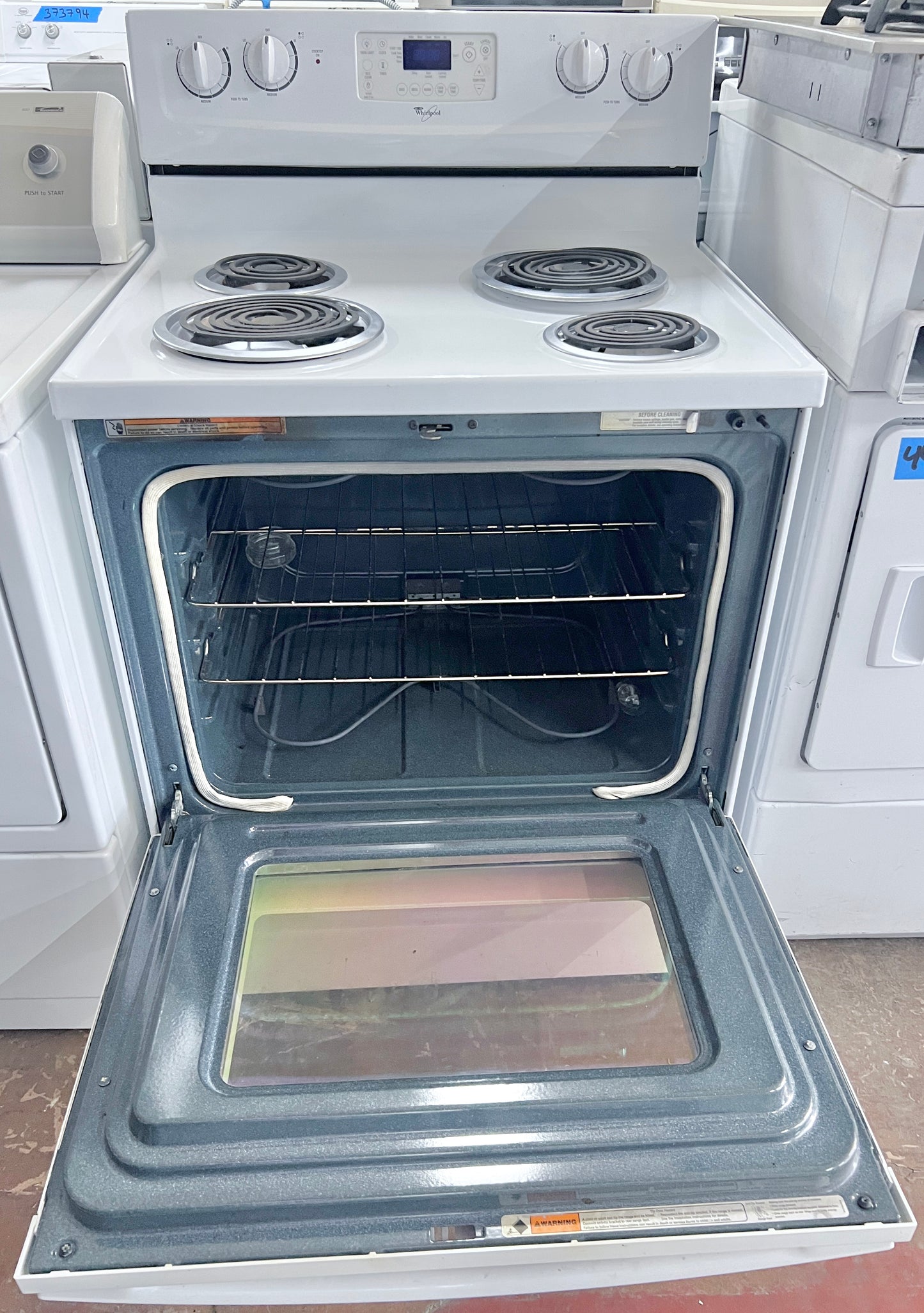 Whirlpool Electric Range , Coil Elements, Self Clean Oven , White 30 Inch RF263LXTQ3 , 373796