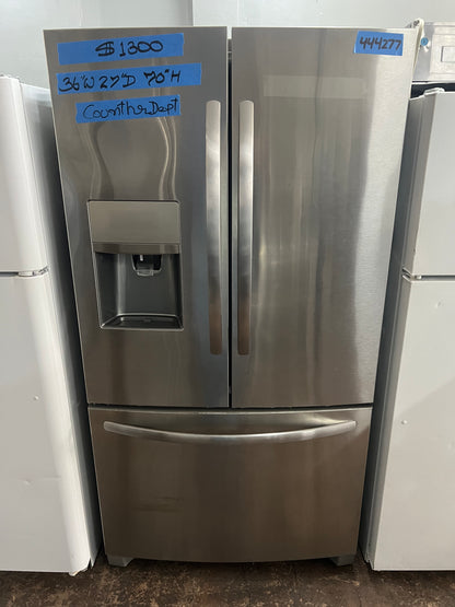 36 Inch Frigidaire French Door Counter Depth Refrigerator In Stainless Steel, FFHD2250TS3, 444277