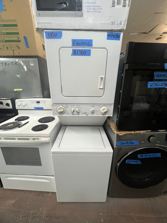 27" Kenmore Laundry Center Stackable In White, 110v Electric Dryer, 110.88732799, 444280