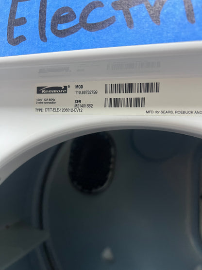 27" Kenmore Laundry Center Stackable In White, 110v Electric Dryer, 110.88732799, 444280