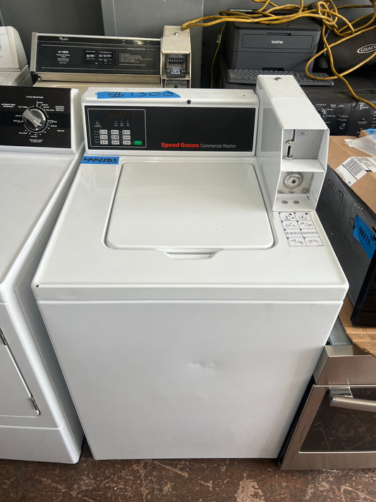 Speed Queen Commercial Top Load Washer In White With Coin box, 444283
