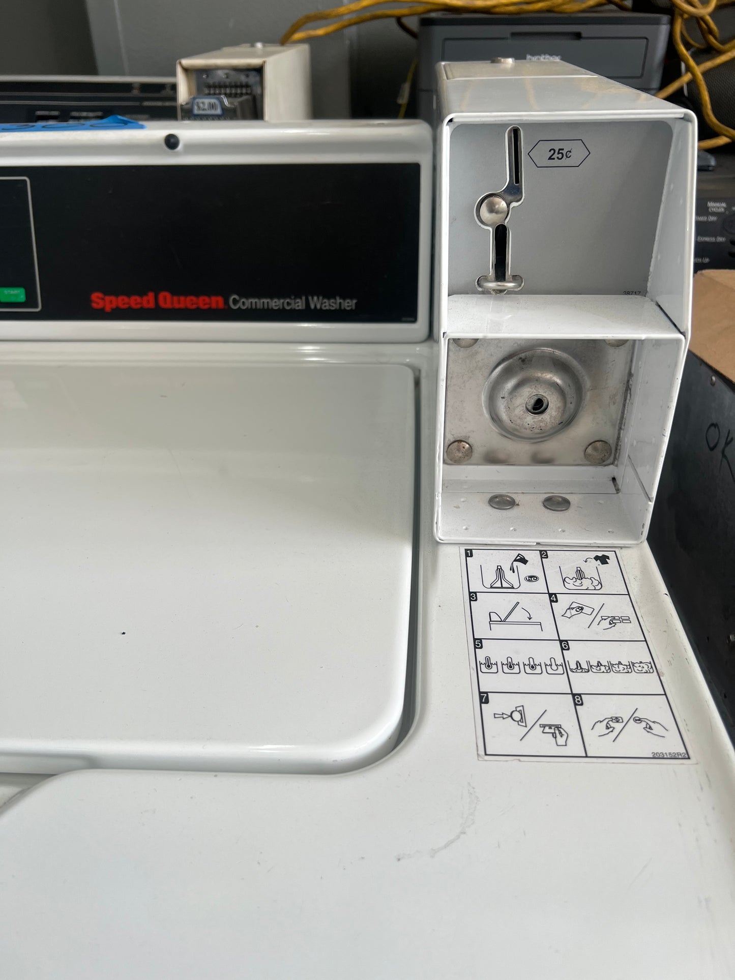 Speed Queen Commercial Top Load Washer In White With Coin box, 444283