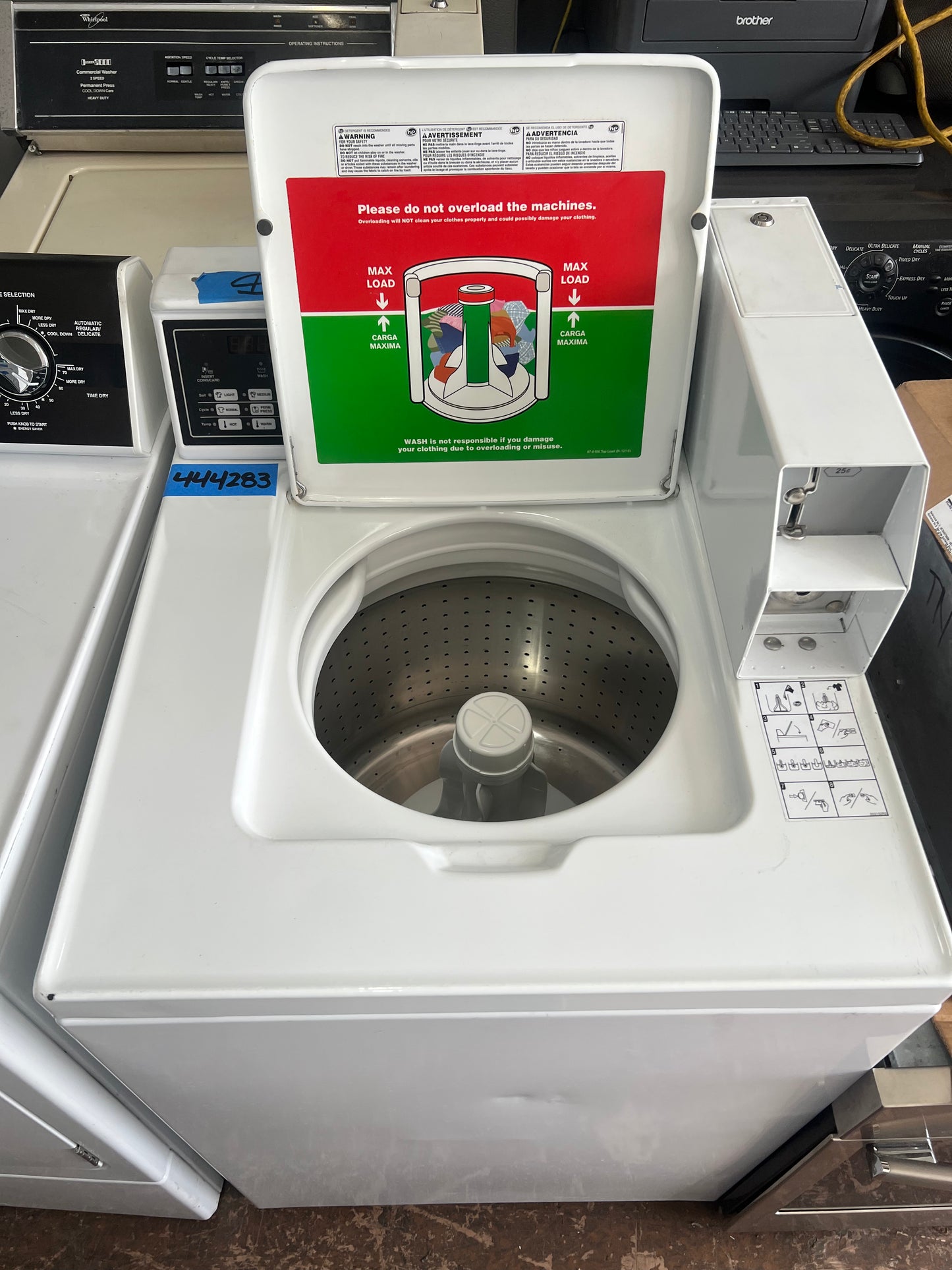 Speed Queen Commercial Top Load Washer In White With Coin box, 444283