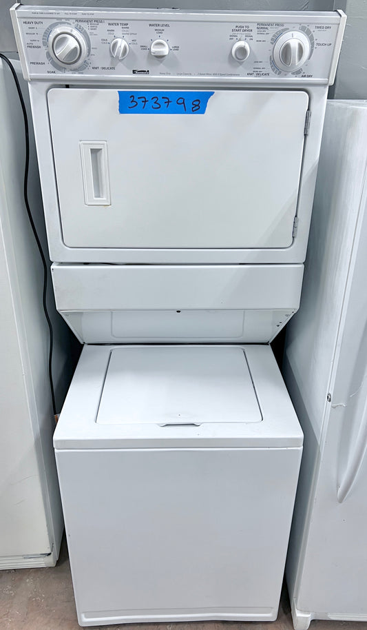 Kenmore Laundry Center 240V Washer Dryer Stackable , White , 373798