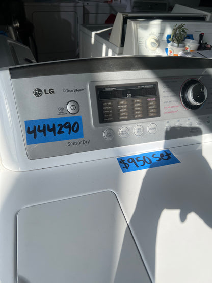 LG Side By Side Top Load Washer & Electric Dryer In White, DLEX5170W, 444290