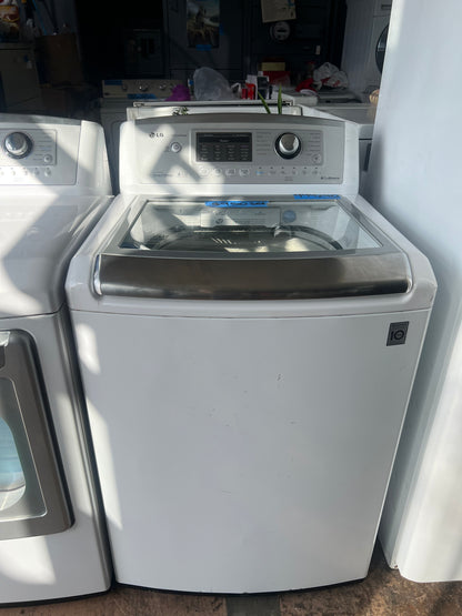 LG Side By Side Top Load Washer & Electric Dryer In White, DLEX5170W, 444290