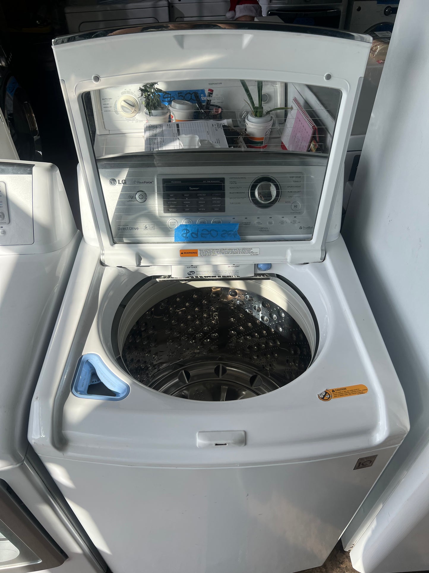 LG Side By Side Top Load Washer & Electric Dryer In White, DLEX5170W, 444290