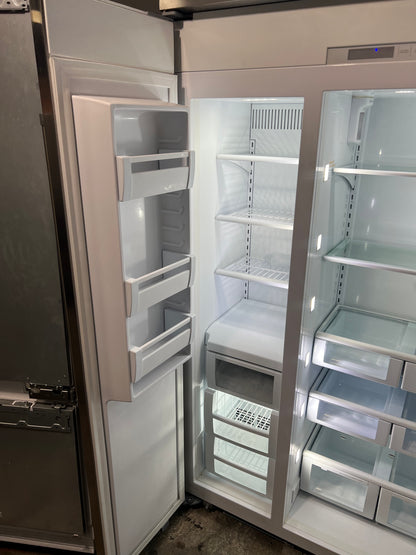 48" Viking Side By Side Built-In Refrigerator In Stainless Steel, Open Box, 444293