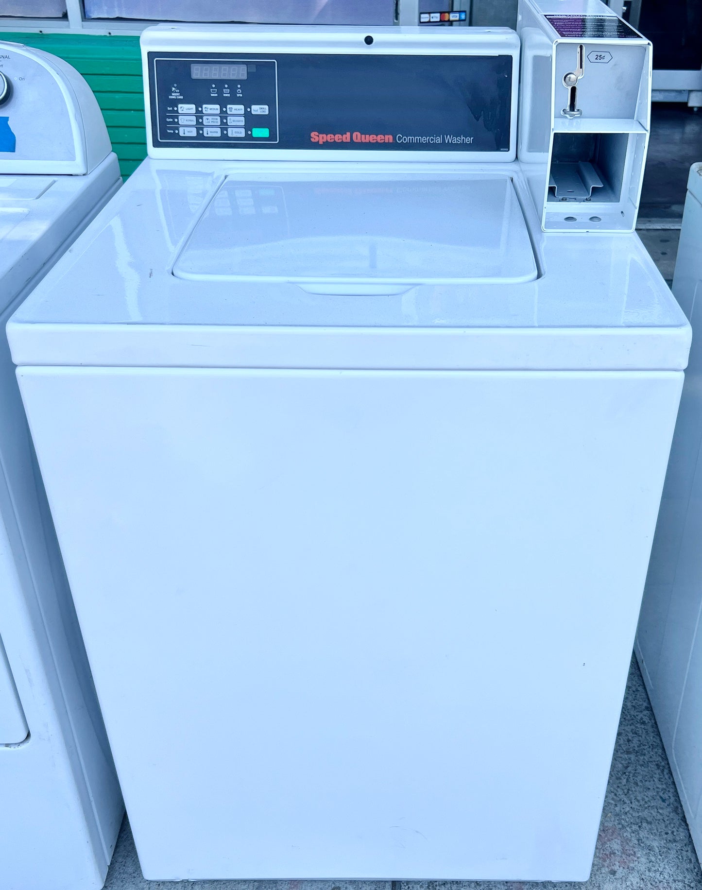 Speed Queen Commercial Coin Operated Washer Machine , Coin Drop , White , 373803