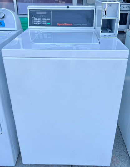 Speed Queen Commercial Coin Operated Washer Machine , Coin Drop , White , 373803