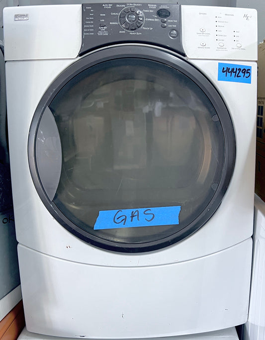 Kenmore Elite Front Loading Gas Dryer Machine Stackable HE3  In White, 110.94832201 27 Inch 444295