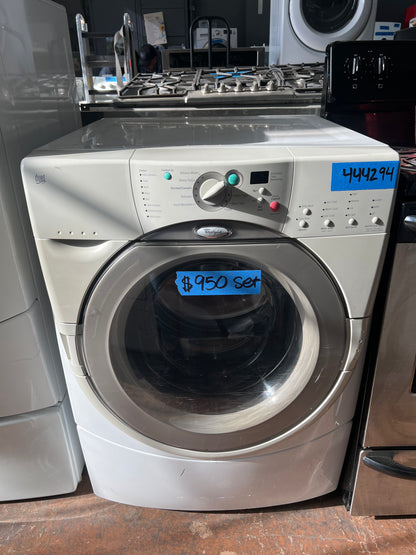 Whirlpool Duet Front Load Washer & Gas Dryer Set, GHW9150PW0, GGW9200LW0, 444294