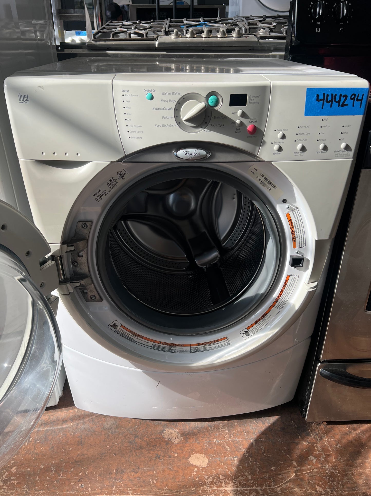 Whirlpool Duet Front Load Washer & Gas Dryer Set, GHW9150PW0, GGW9200LW0, 444294