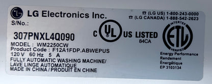 LG  WM2250CW Front Load Washer ,  White  27 Inch 373808