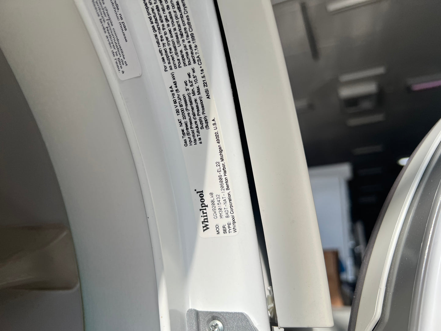 Whirlpool Duet Front Load Washer & Gas Dryer Set, GHW9150PW0, GGW9200LW0, 444294