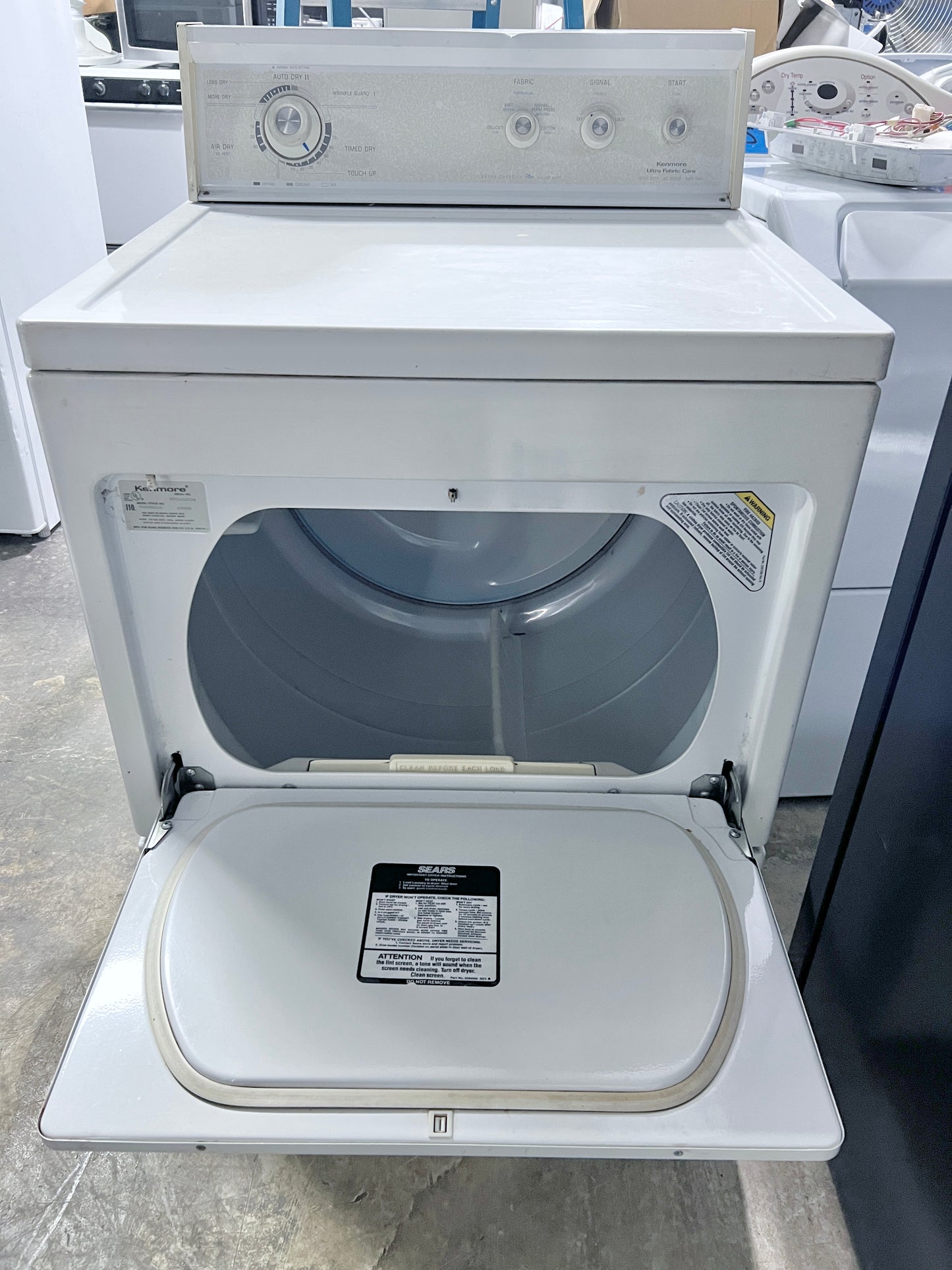 Kenmore Electric Dryer 240V , 110.96588210 , White , 373809