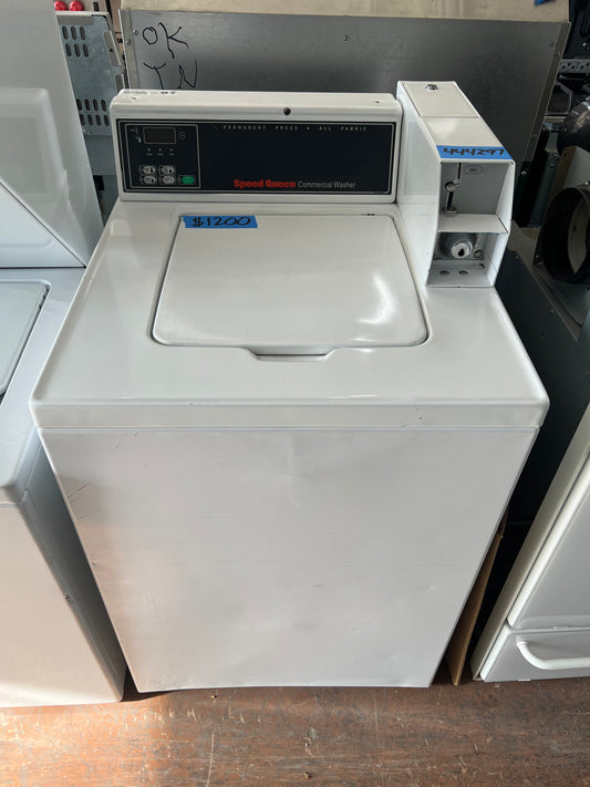 Speed Queen Commercial Top Load Washer In White, Coin Box, SWTT20WN, 444297