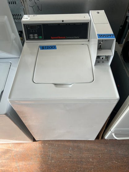 Speed Queen Commercial Top Load Washer In White, Coin Box, SWTT20WN, 444297