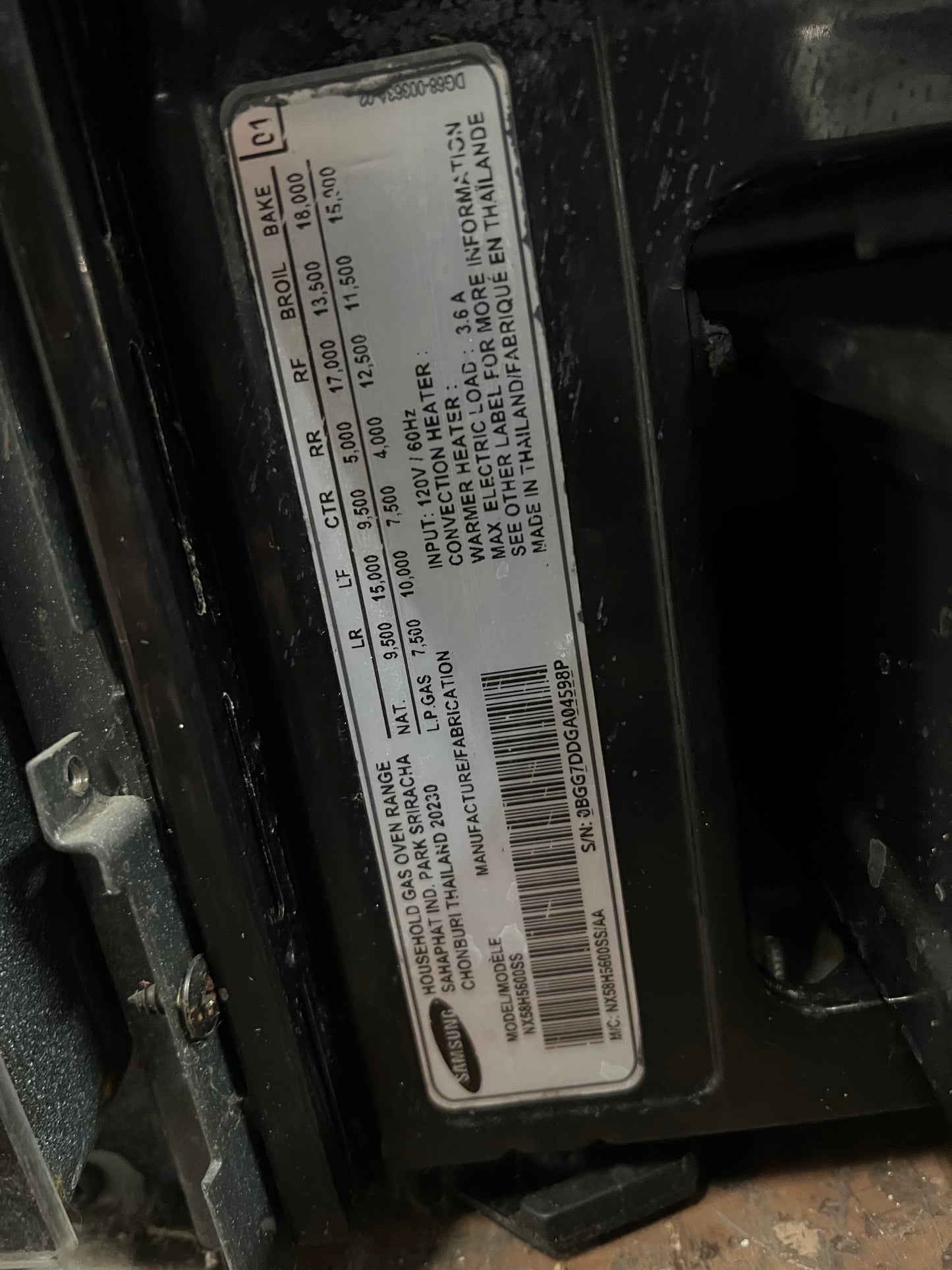 Samsung Gas Range Stainless Steel, 5 Burners, NX58H5600SS, 444301