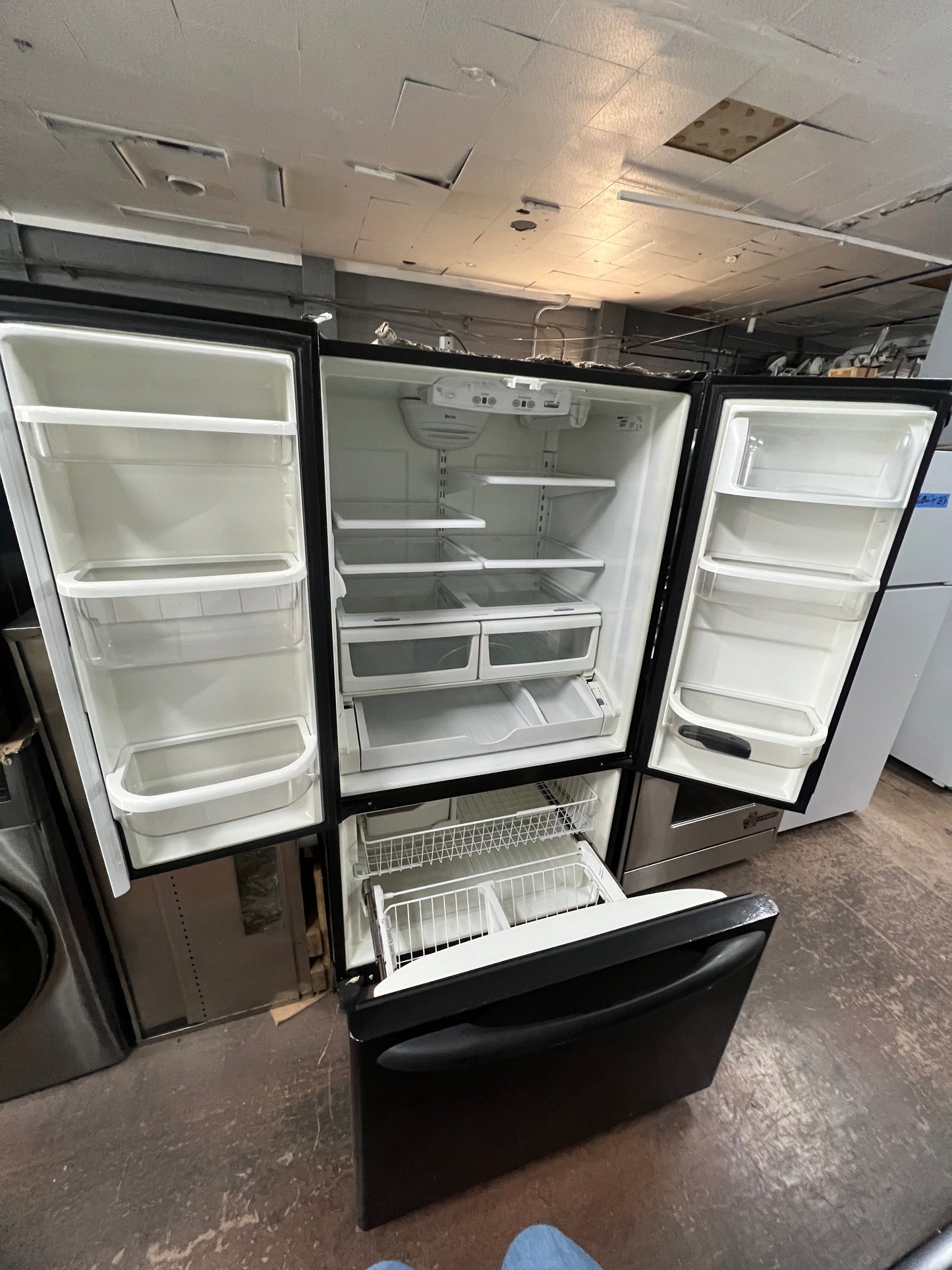 36 Kenmore French Door Refrigerator In black With Water Dispenser, 596.75529400, 444302