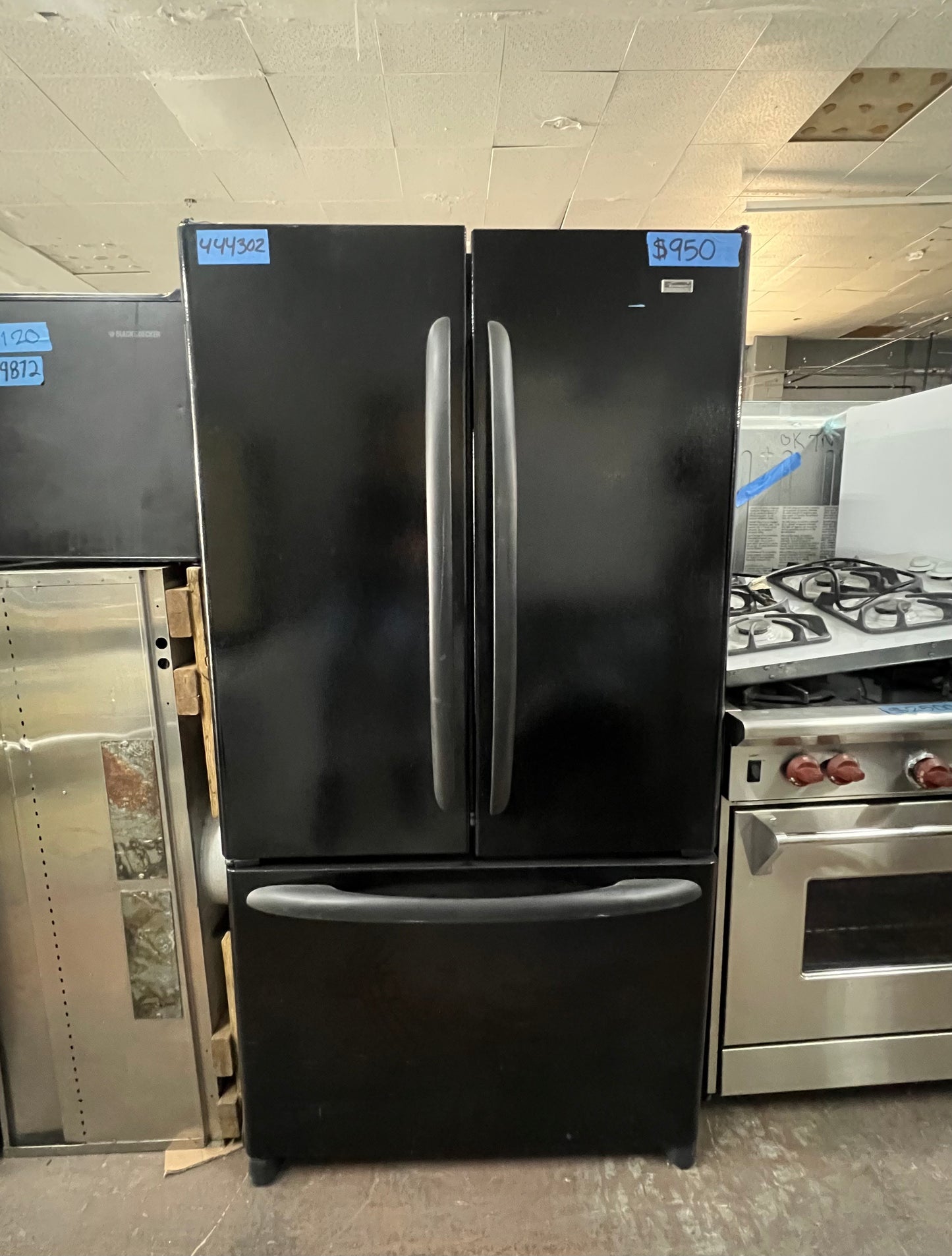 36 Kenmore French Door Refrigerator In black With Water Dispenser, 596.75529400, 444302