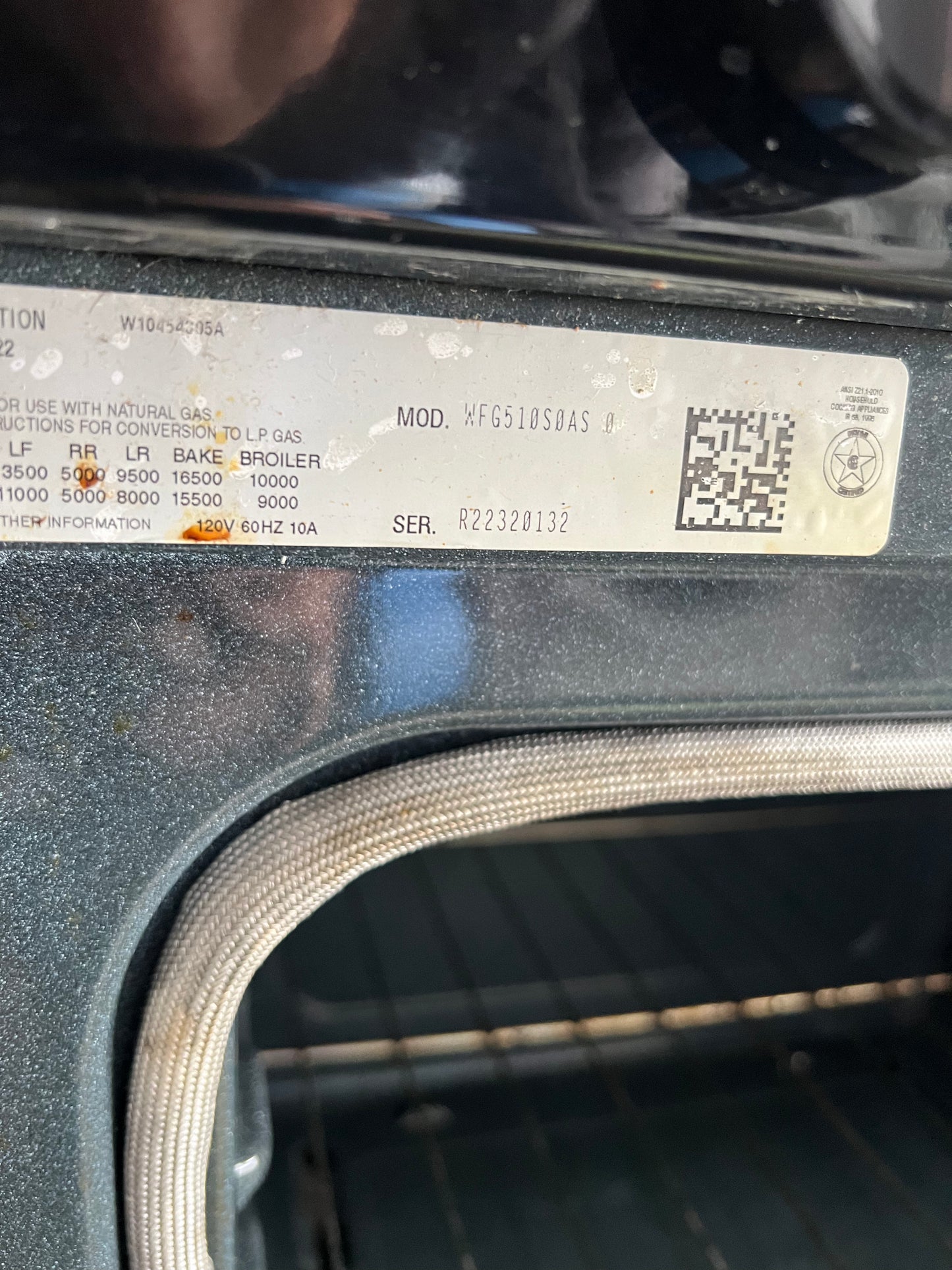 30 Inch Whirlpool Gas Range In Stainless Steel, WFG510S0AS0, 444307