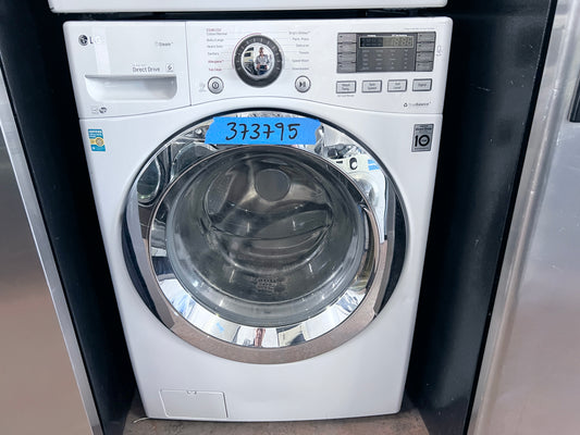 LG  WM3670HWA 27 Inch 4.5 cu. ft. Front Load Washer Steam, Smart ThinQ, NFC, Sanitary Cycle, Allergen Cycle, Stainless Steel Drum, ENERGY STAR White , 373795