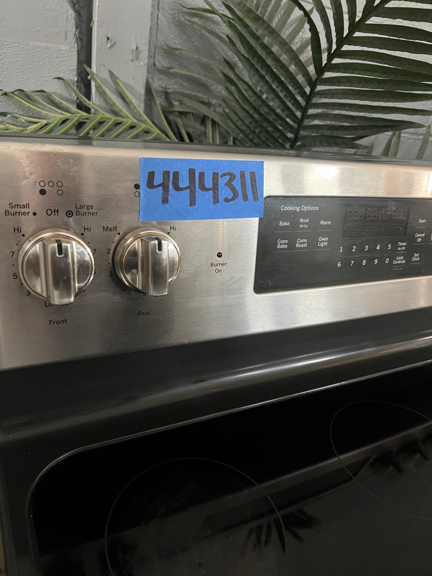 30 GE Electric Glass Top Range With Convection Oven In Stainless Steel, JB750SJ3SS, 444311