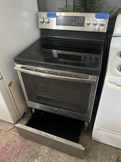 30 GE Electric Glass Top Range With Convection Oven In Stainless Steel, JB750SJ3SS, 444311