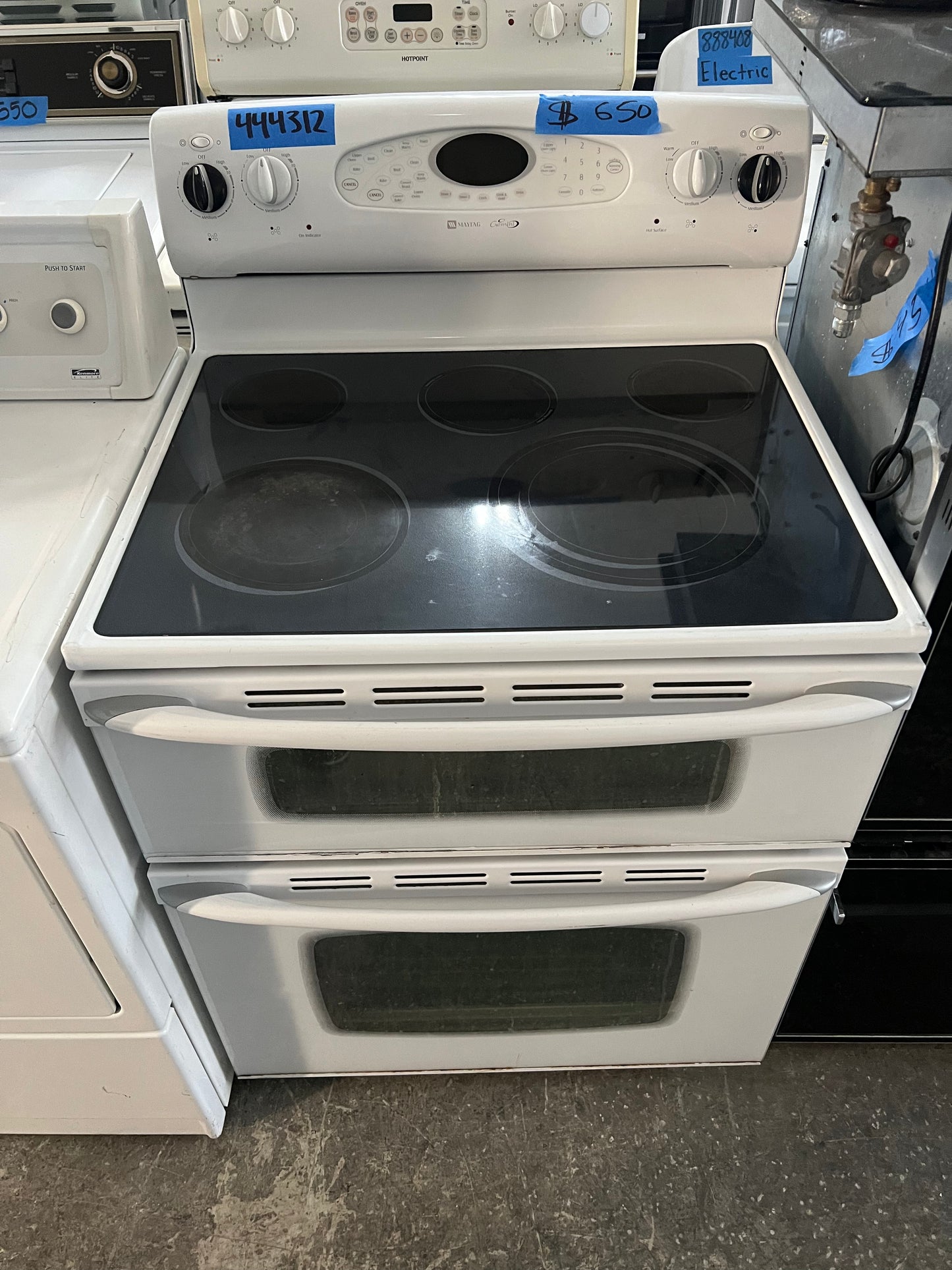 30 Maytag Electric Glass Top Range, Convection Oven, 444312