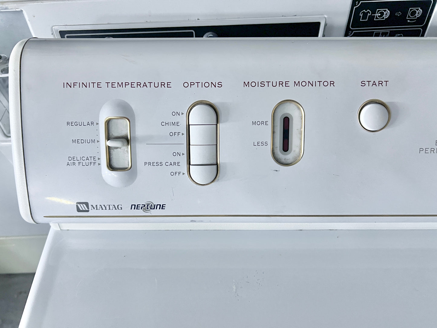 Maytag Neptune Electric 240V Front Load Dryer , White , 373815