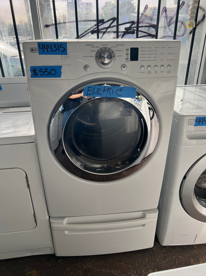 LG Front load Washer & Electric Dryer Set In White, DLE3733W, 796.41162410, 444315