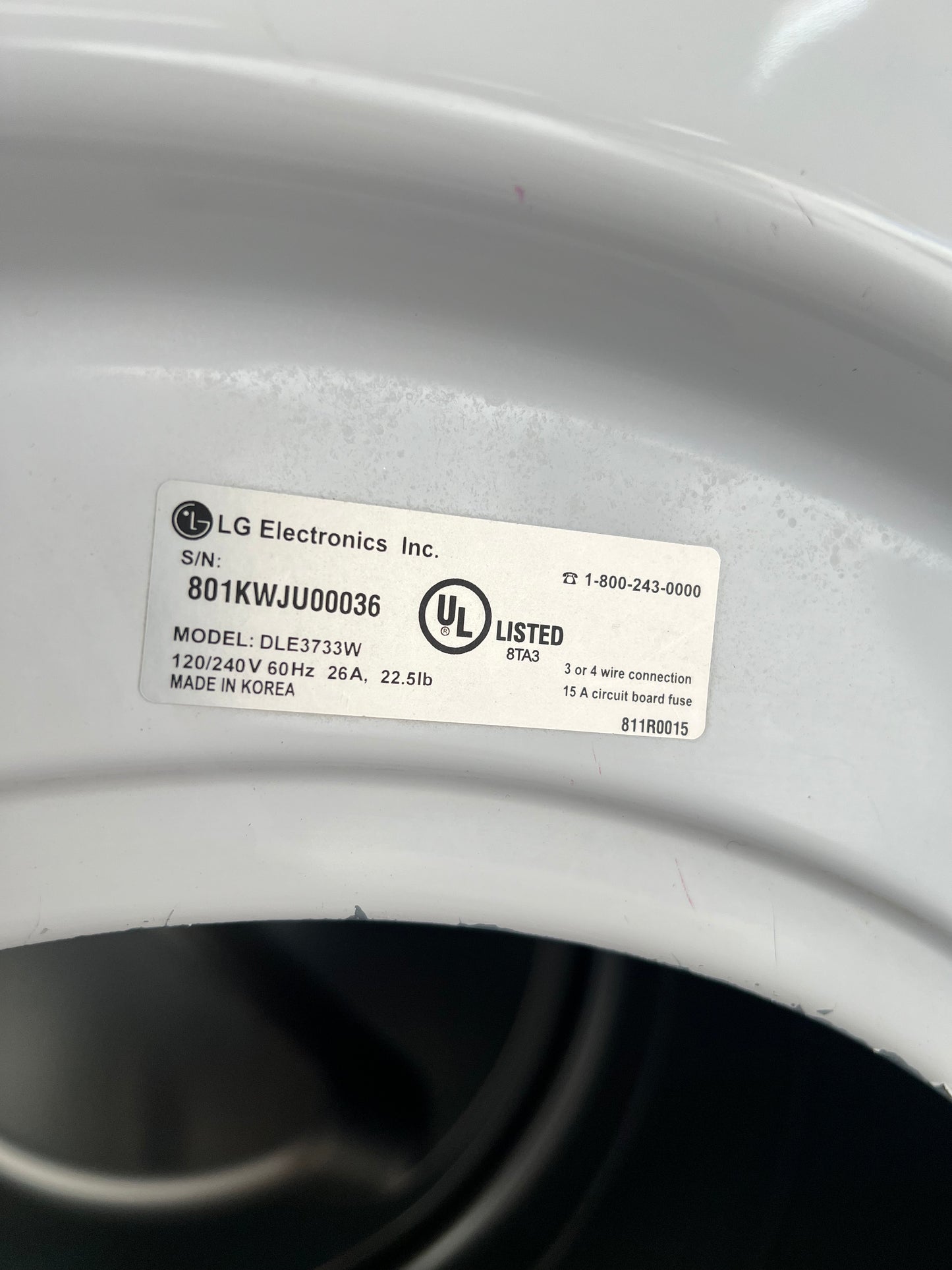 LG Front load Washer & Electric Dryer Set In White, DLE3733W, 796.41162410, 444315