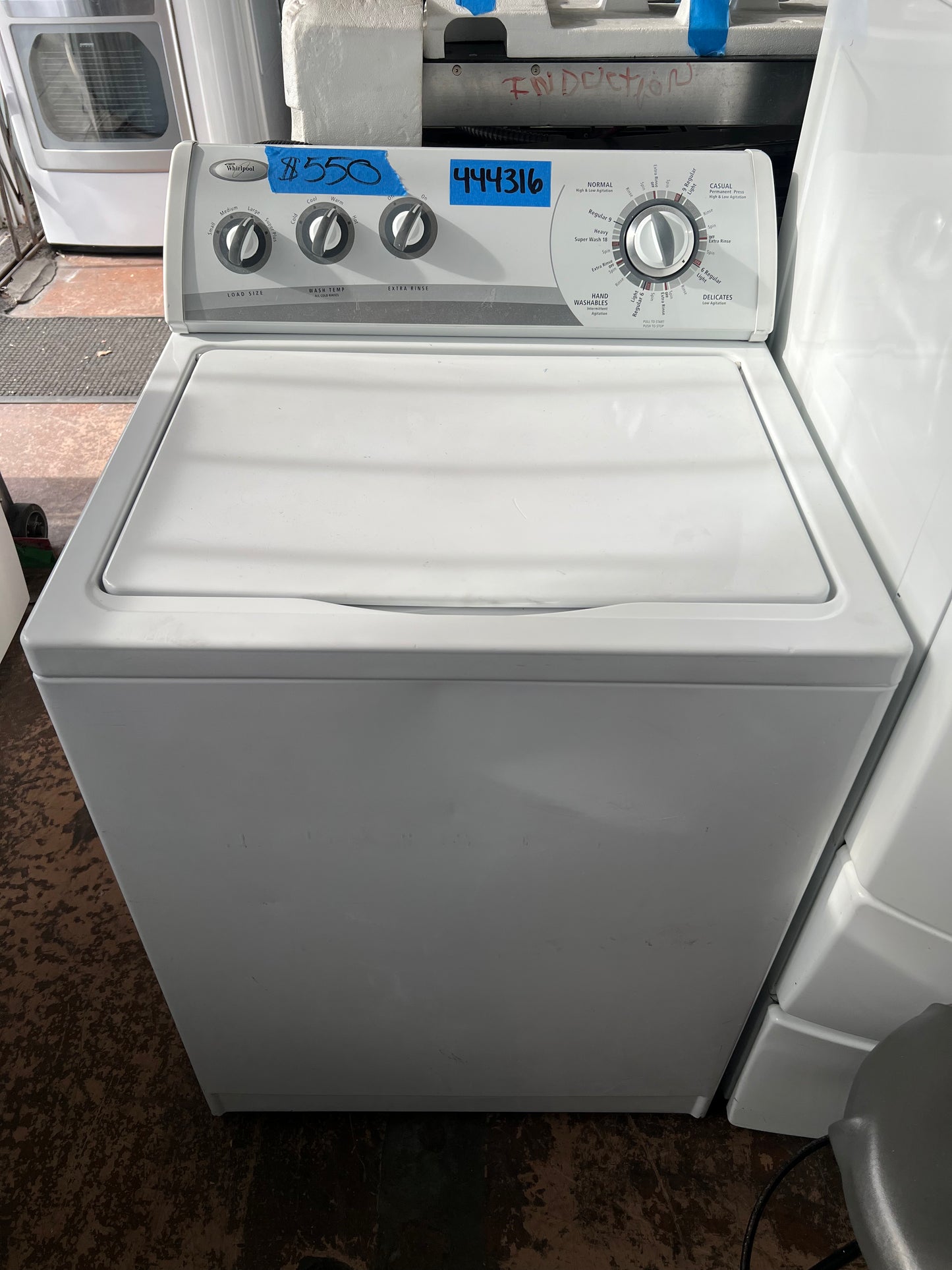 Whirlpool Top Load Washer In White, WTW5500SQ0, 444316
