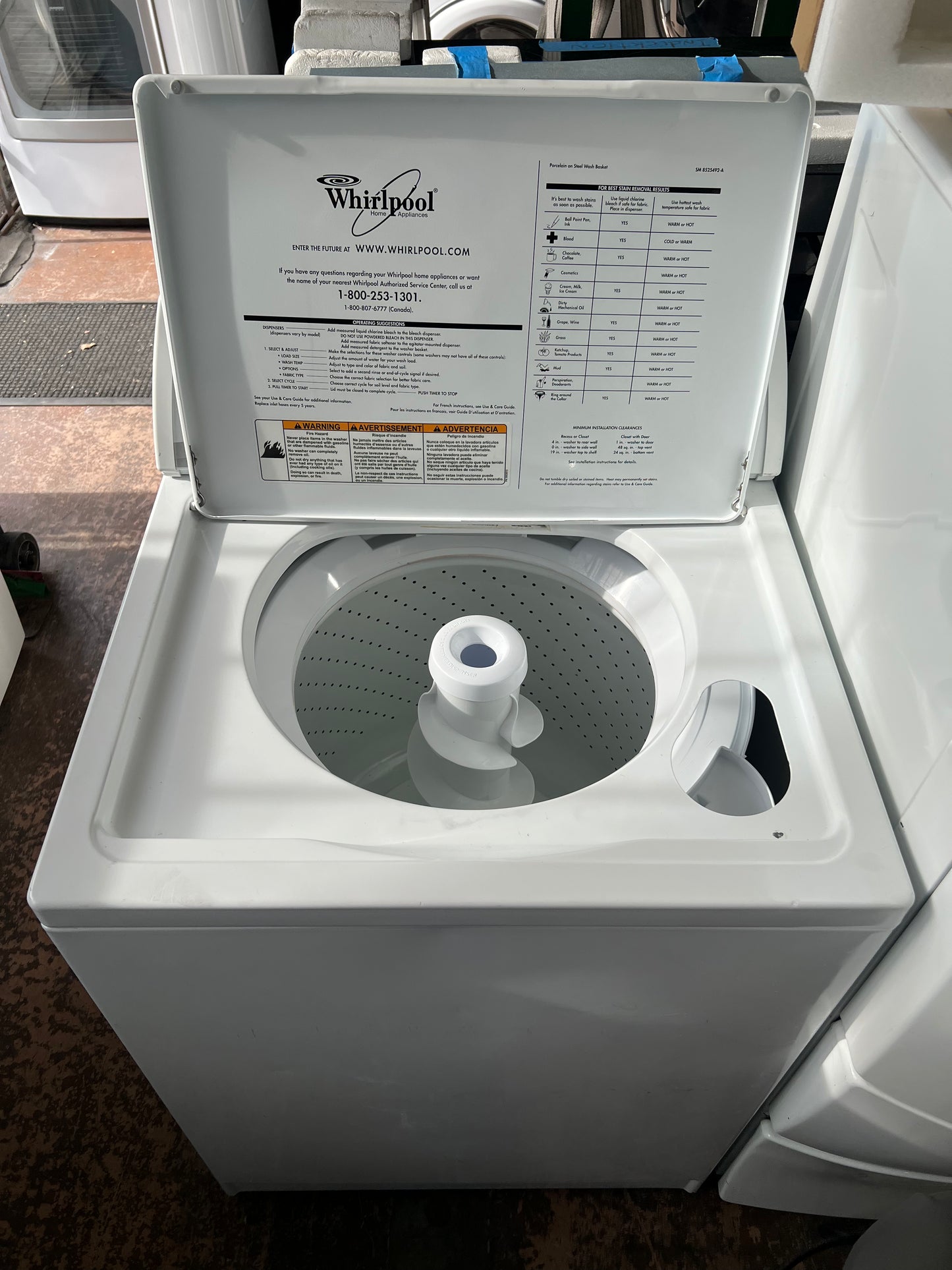 Whirlpool Top Load Washer In White, WTW5500SQ0, 444316
